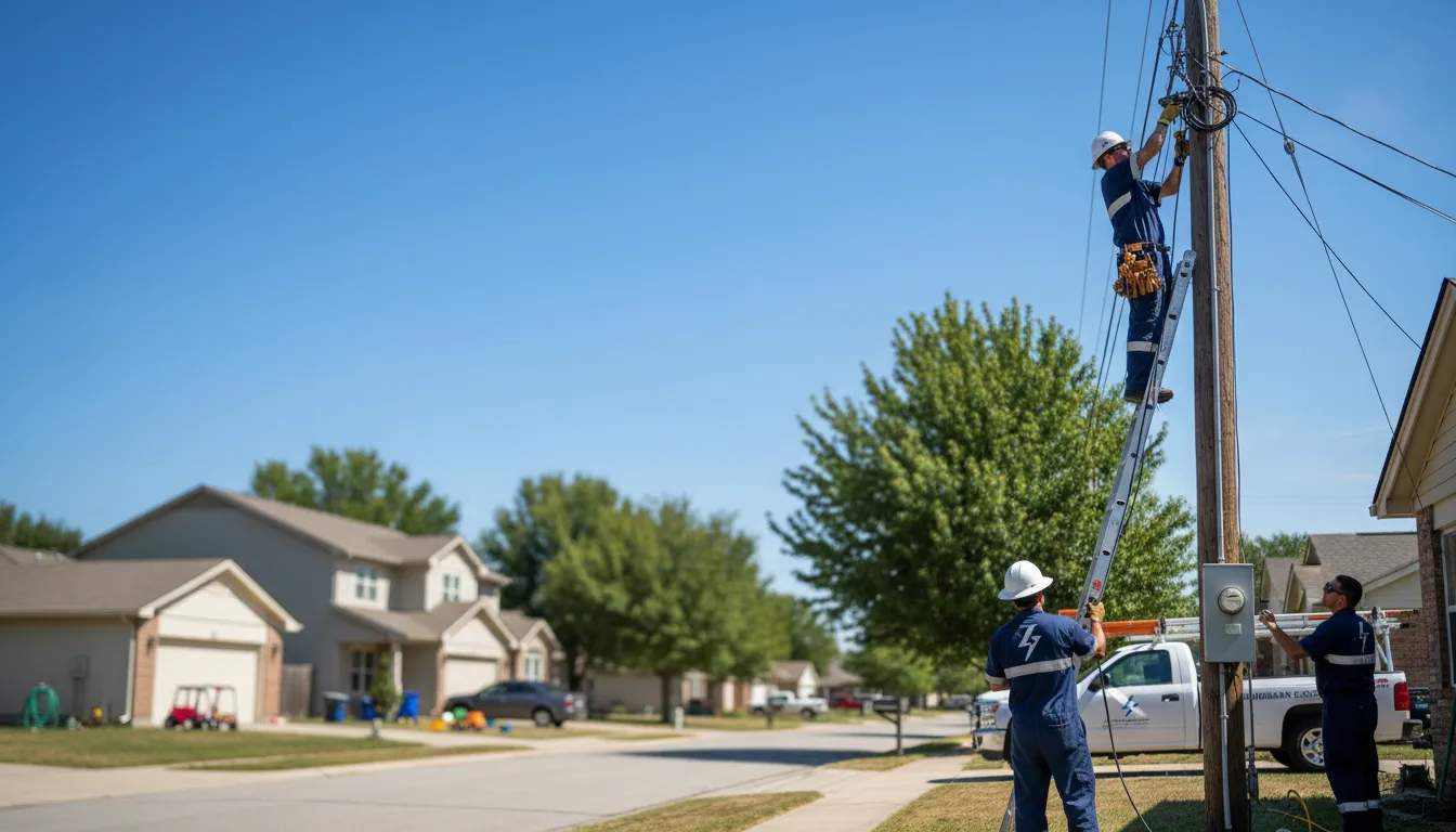 Residential electrician providing installation services in Grove City, PA
